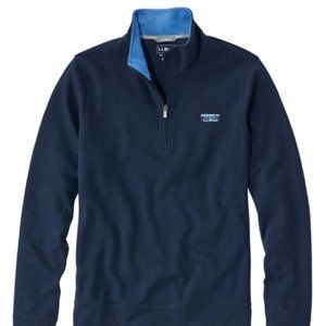 LL Bean Men's Comfort Stretch Piqué Quarter Zip Pullover - Long-Sleeve XL - NWT